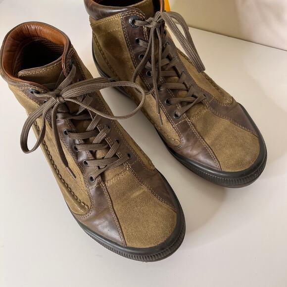 Geox Amphibiox Waterproof Boots EU 44 / 11 Brown Lace Up Leather Mens Ankle - Picture 2 of 9